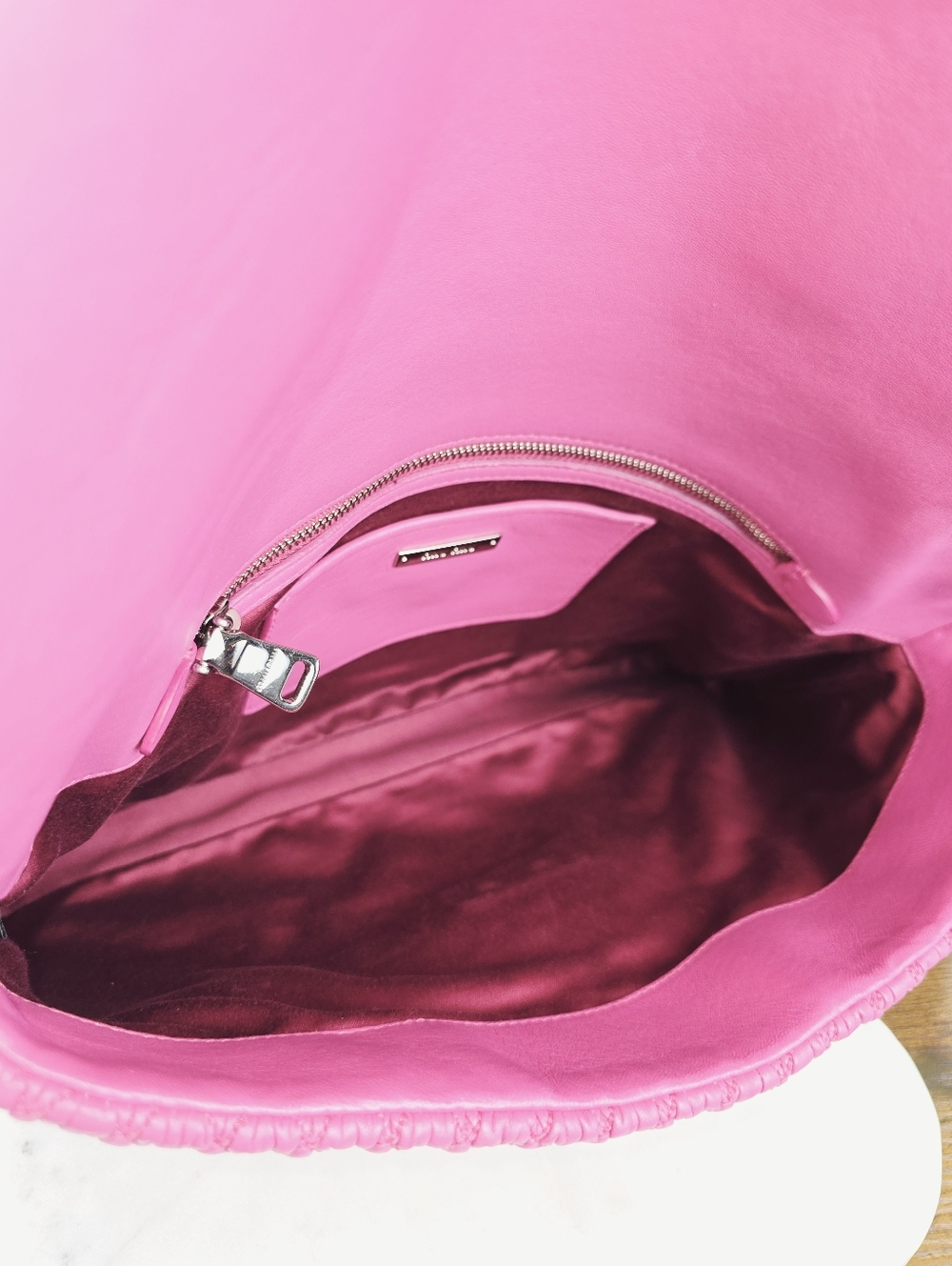 Miu Miu Crystal‎ Matelasse Pink Nappa Leather Jeweled Shoulder Bag - Picture 7 of 16